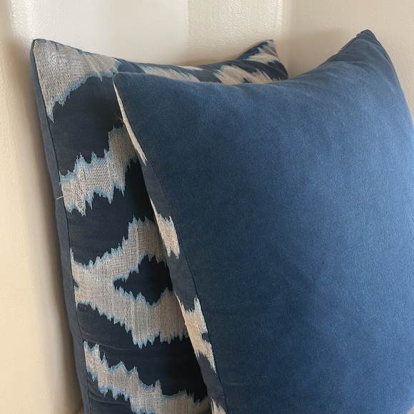 Blue Accent Pillow Covers. Set of 2 - Picture 4 of 8